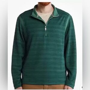 TOMMY BAHAMA SPORT TIDAL STRIPE
HALF ZIP XL Men's Green Quarter-Zip Sweater